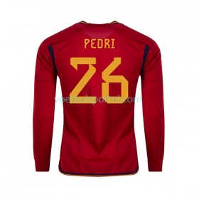 Spanje PEDRI 26 Thuis Shirt World Cup 2022 L/S